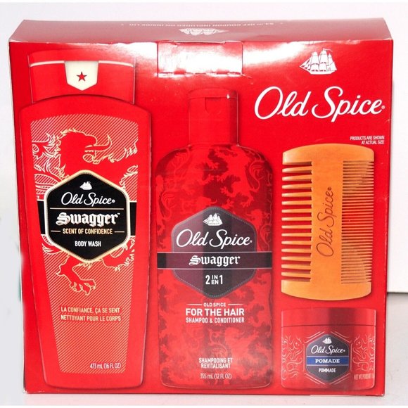 Old Spice Other - Old Spice Swagger Gift Set Shampoo and Conditioner, Body Wash, Hair Pomade, Comb
